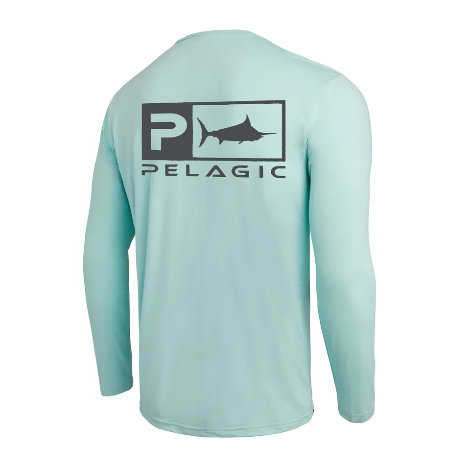 Pelagic Freespool Rusted Icon maglia maniche lunghe turchese UPF50+