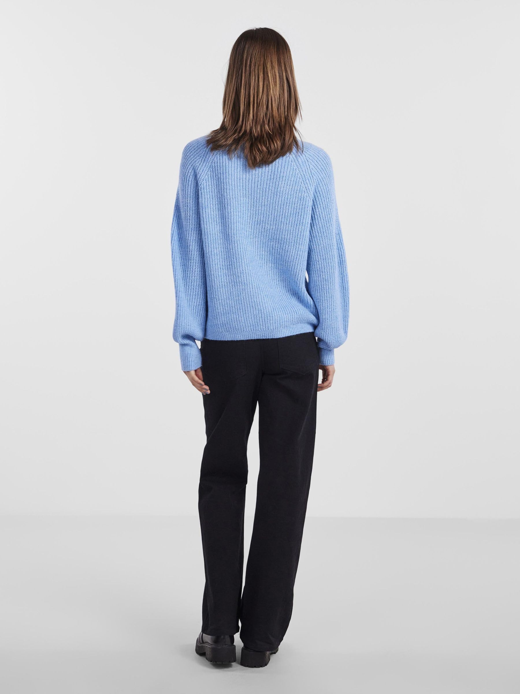 PIECES Pcnatalee LS O-Neck Knit Noos BC maglione XS azzurro