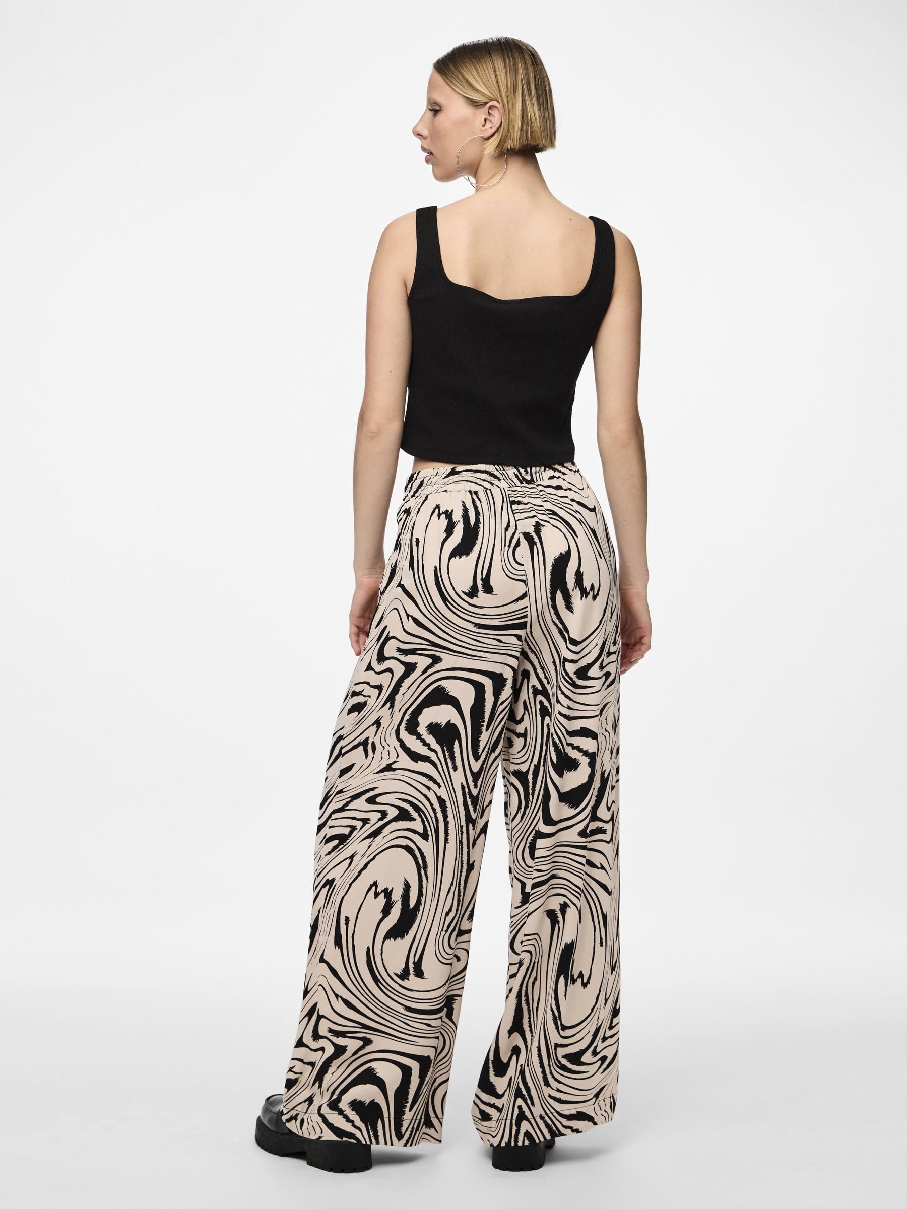 Pieces Pckimmie Pantaloni Donna in Tessuto XS