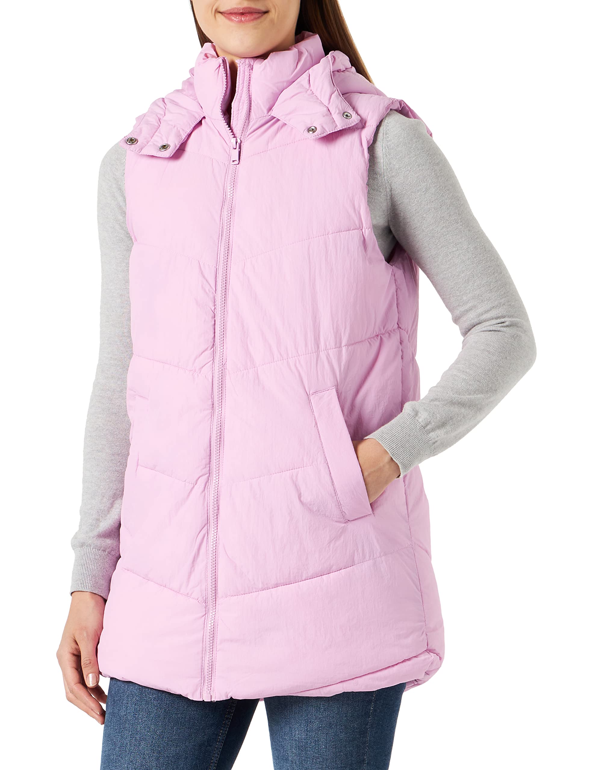 Pieces Pcjamilla Noos Bc gilet imbottito visone argenteo