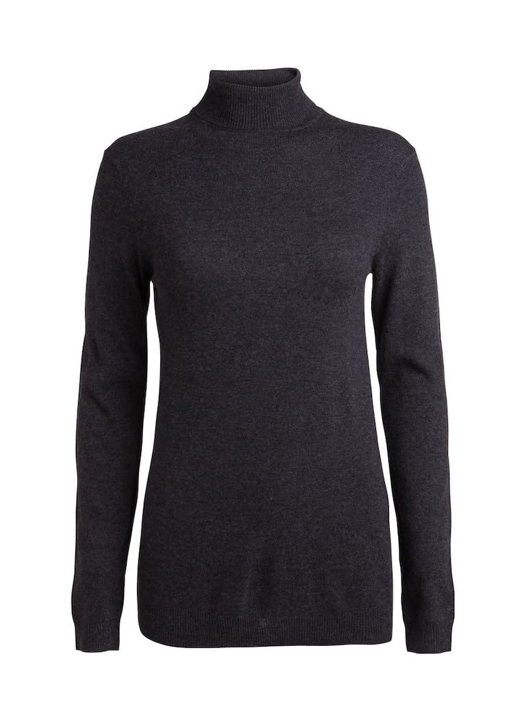 Pieces Pcriver Wool Roll Neck Felpa Donna M Blu Lana