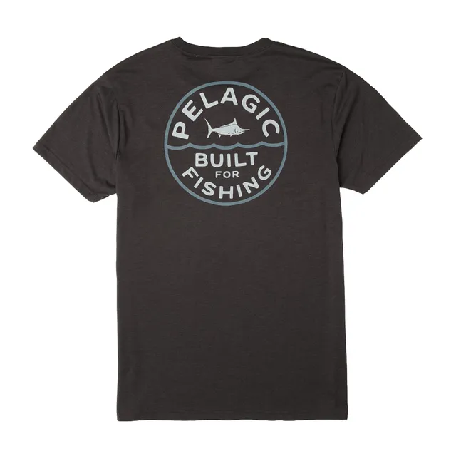 Pelagic Built t-shirt uomo nera mélange cotone