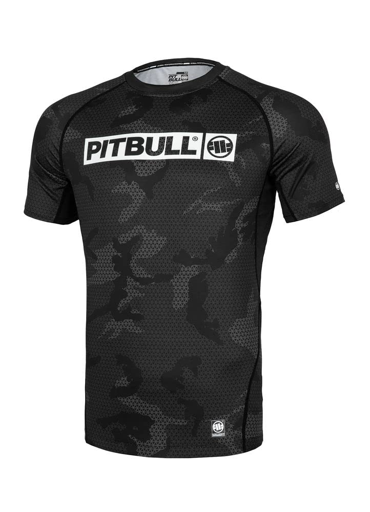 Pitbull Hilltop II rashguard uomo manica corta mimetico