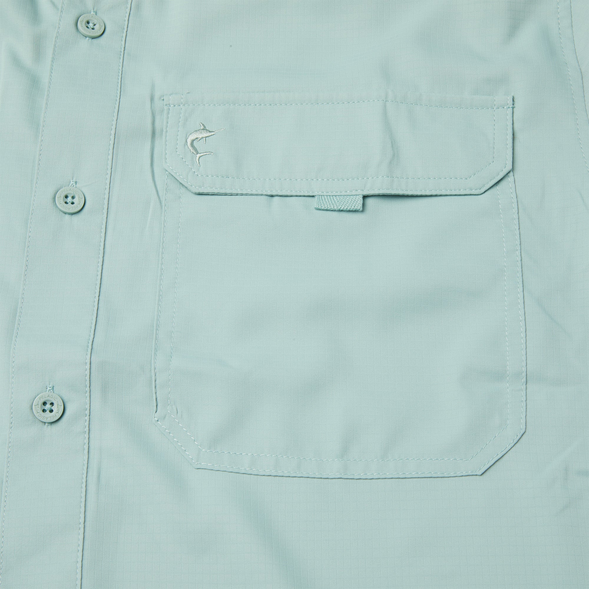 Pelagic Keys camicia uomo manica corta Salvia traspirante