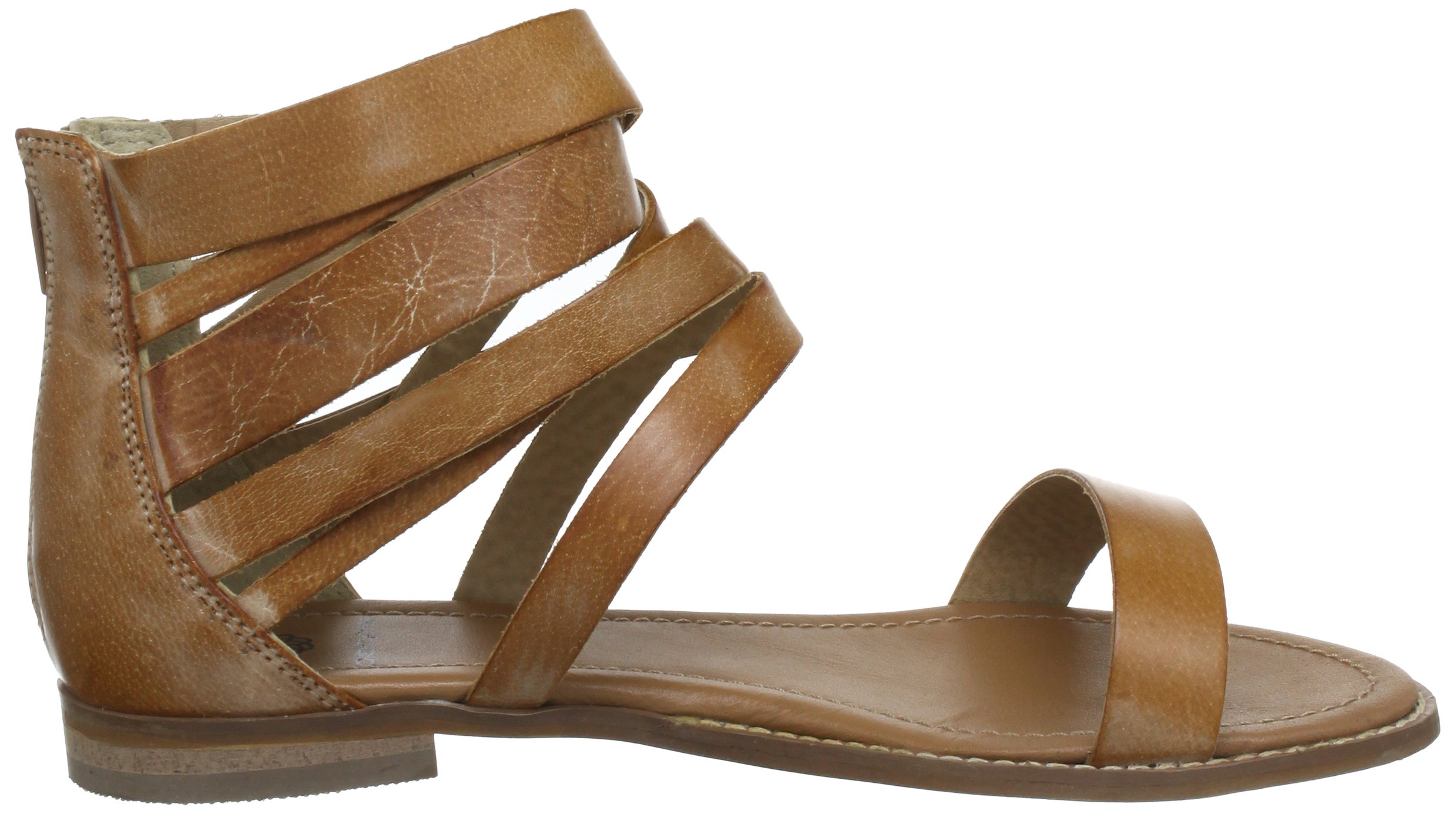 Pieces Connie Leather Cognac 17047415 Sandali Donna Pelle