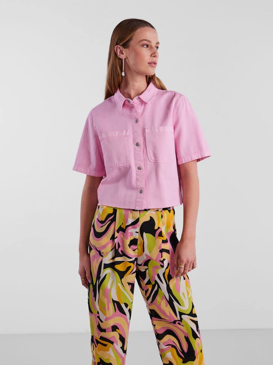 PIECES Pcblume SS Shirt BC camicia donna manica corta