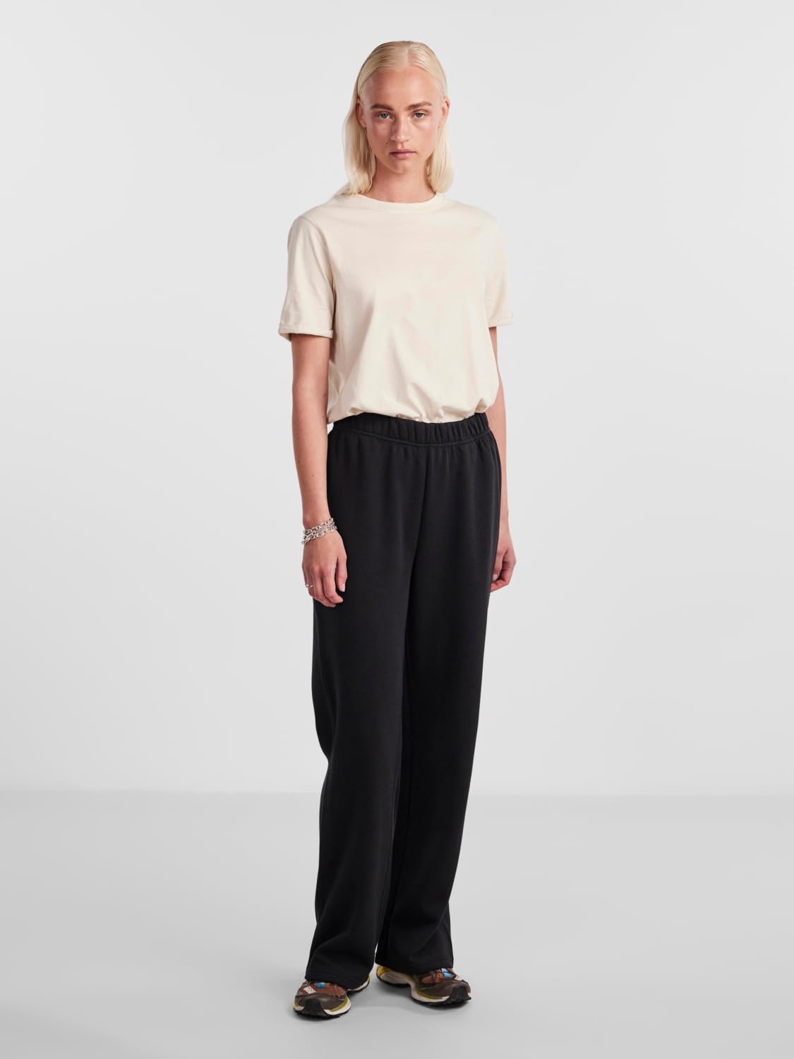 PIECES Pcchilli HW Wide Sweat Pants Noos BC pantaloni tuta vita alta
