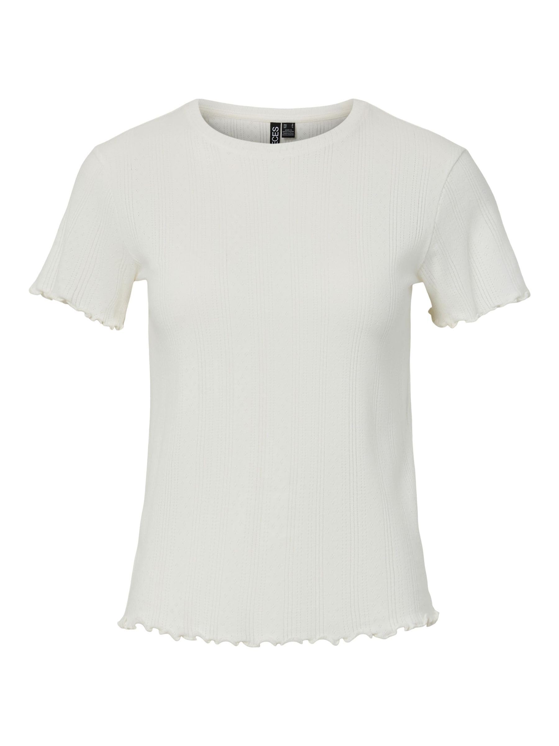 Pieces Pcmarie SS O-Neck Poin Top Jrs Noos BC top donna L