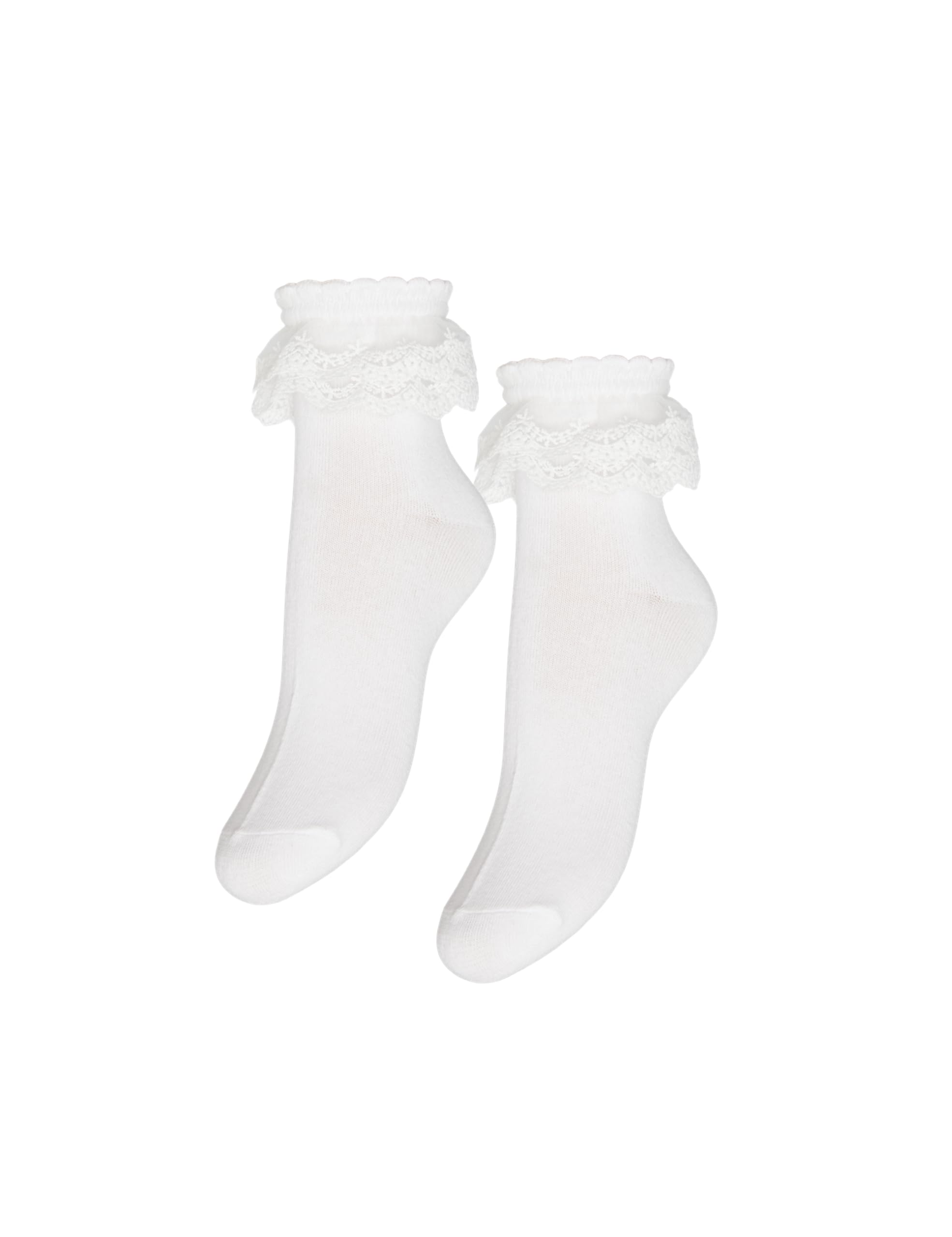 Pieces Pcjoline Lace Sock 2 Pack Noos calzini pizzo nero 2 paia