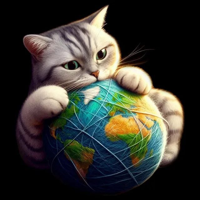 Cats World of Wool maglietta unisex stampa digitale
