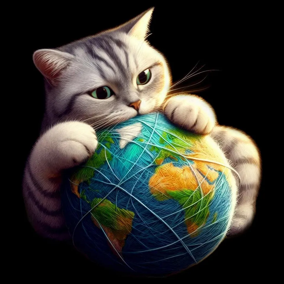 Cats World of Wool maglietta unisex stampa digitale