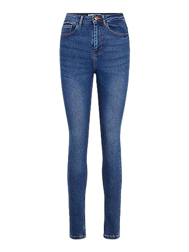 Pieces Medium Blue Denim jeans donna 54 vita alta