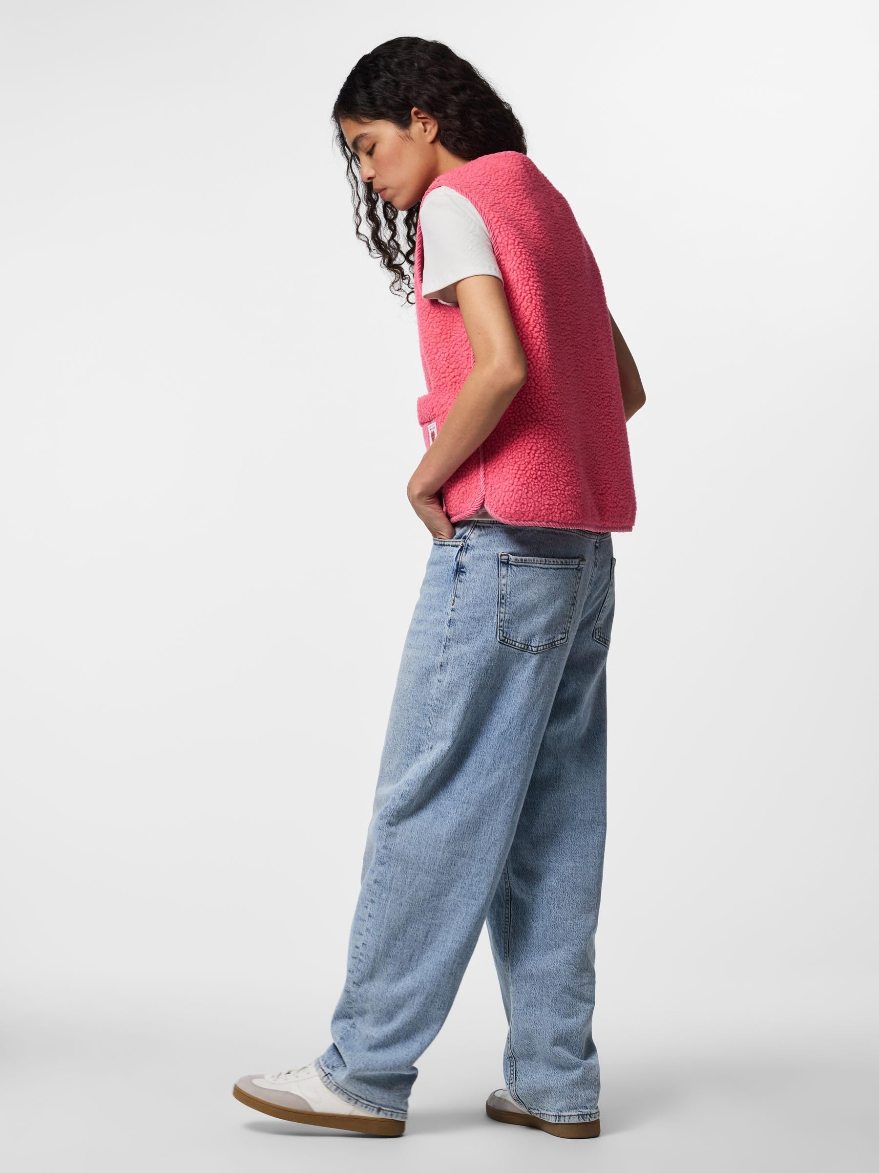 Pieces Pcanastacia Teddy Vest Gilet Donna Morbido
