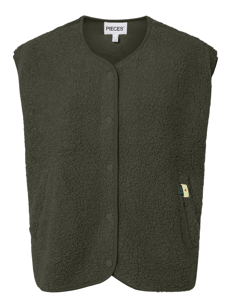 Pieces Pckatty Teddy Vest Noos BC gilet donna teddy