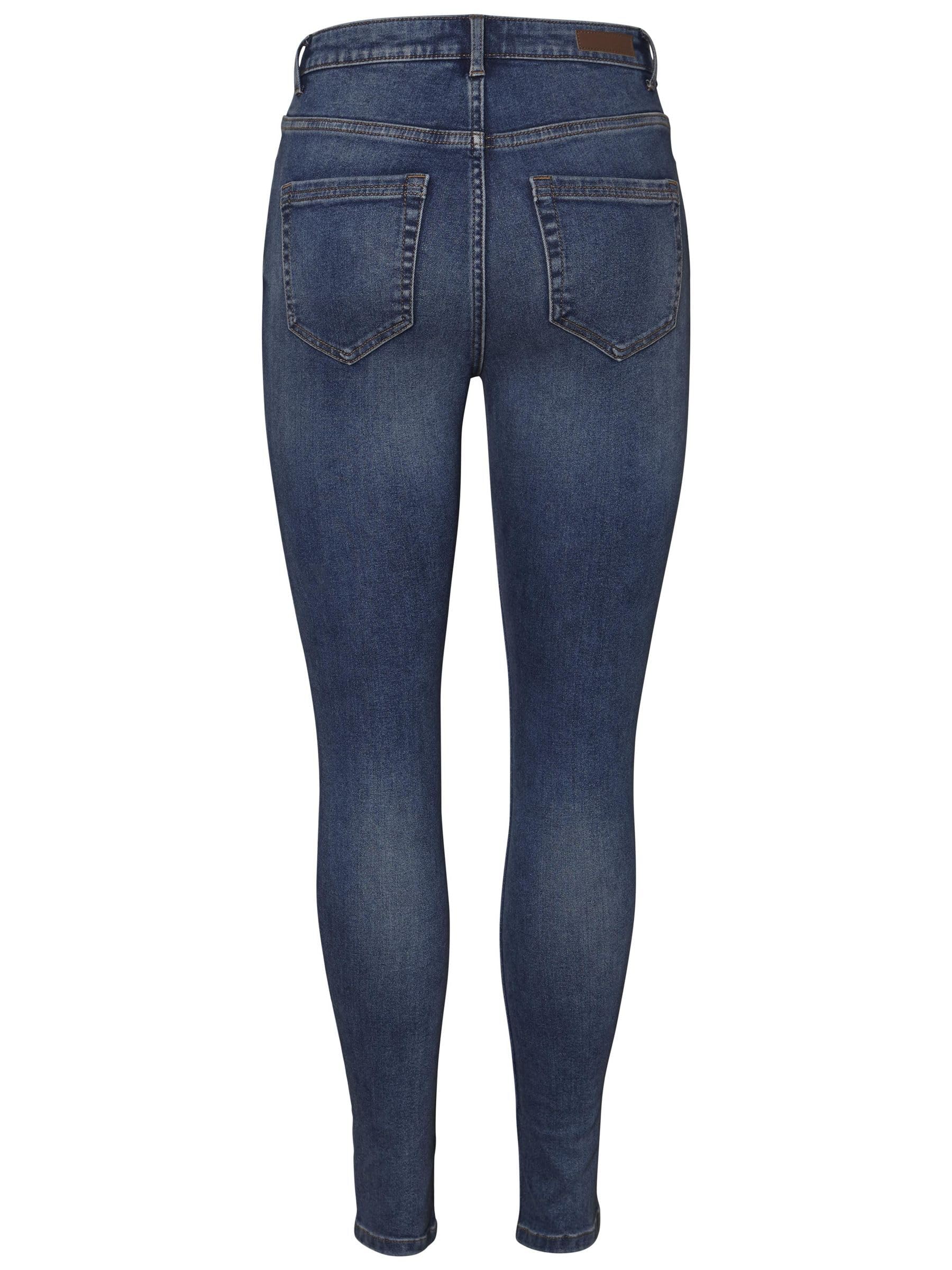 Pieces Medium Blue Denim jeans donna 54 vita alta