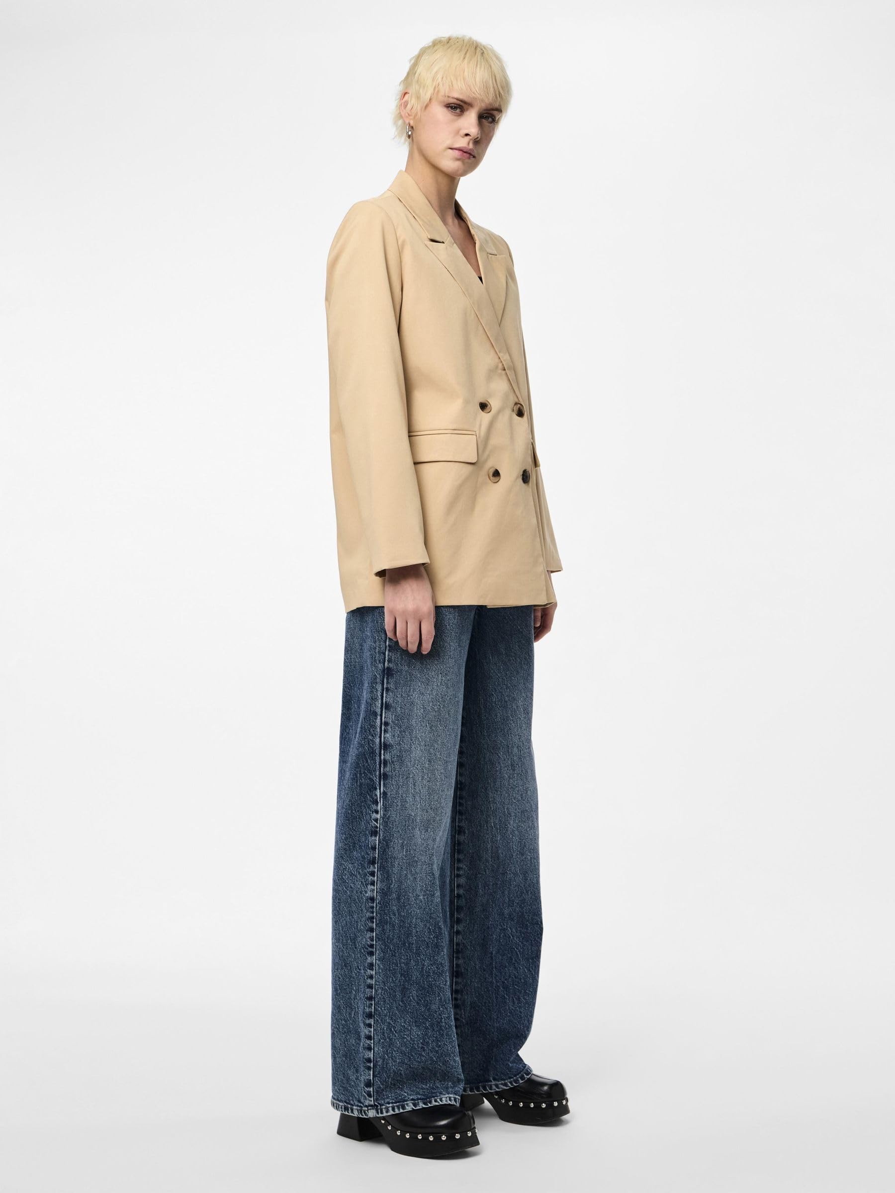 Pieces Pcthelma LS Oversize Blazer Noos Irish Cream
