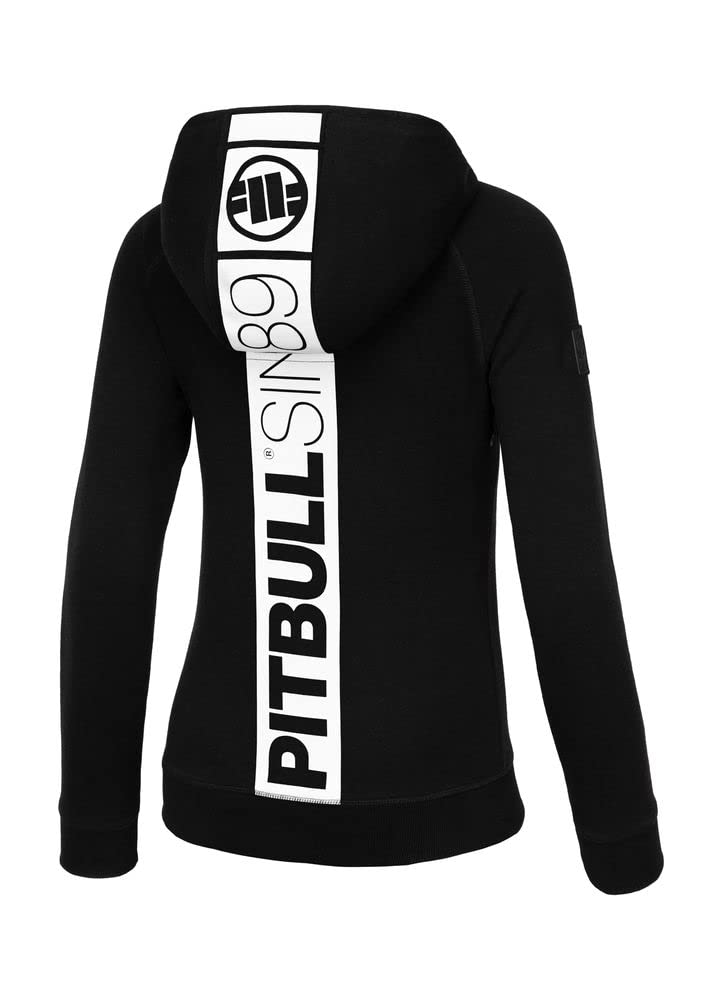 Pitbull West Coast Felpa Donna con Zip Nera XS Cotone
