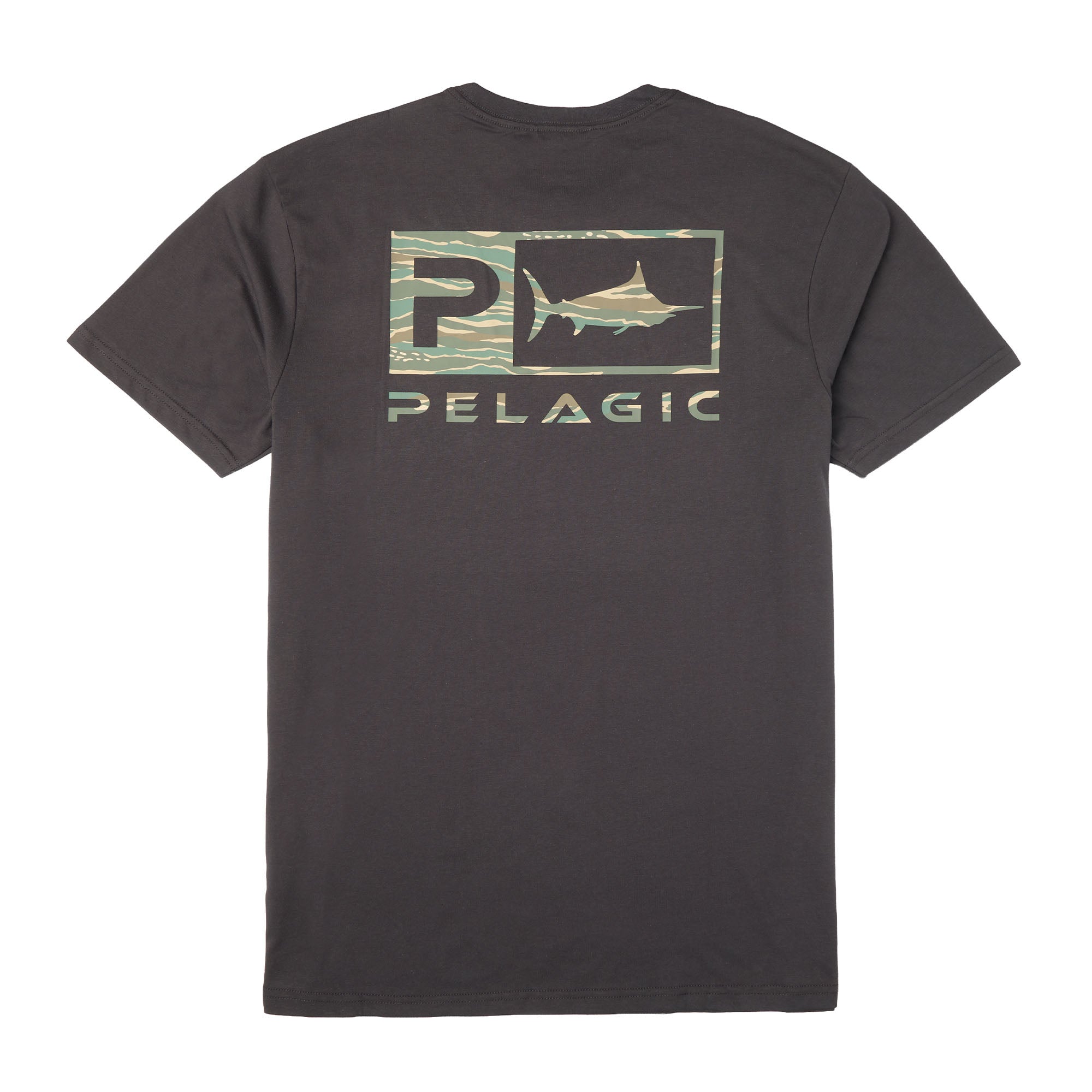 Pelagic Wahoo Icon maglietta uomo grafite cotone organico