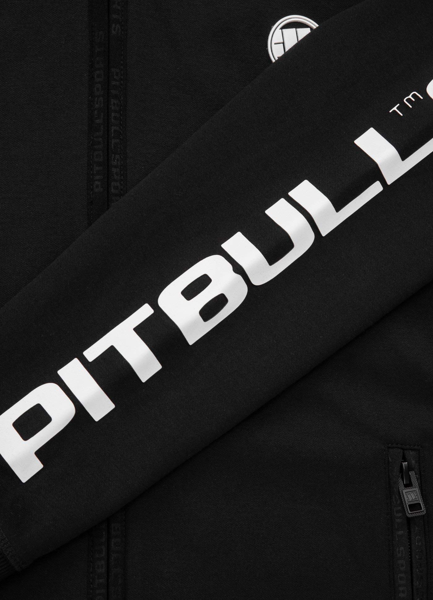 Pitbull Thelborn felpa uomo con zip L nera in cotone
