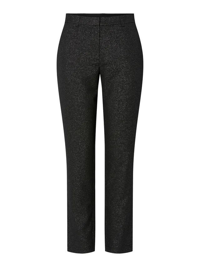 Pieces Pcbosella MW Pantaloni alla caviglia donna con glitter