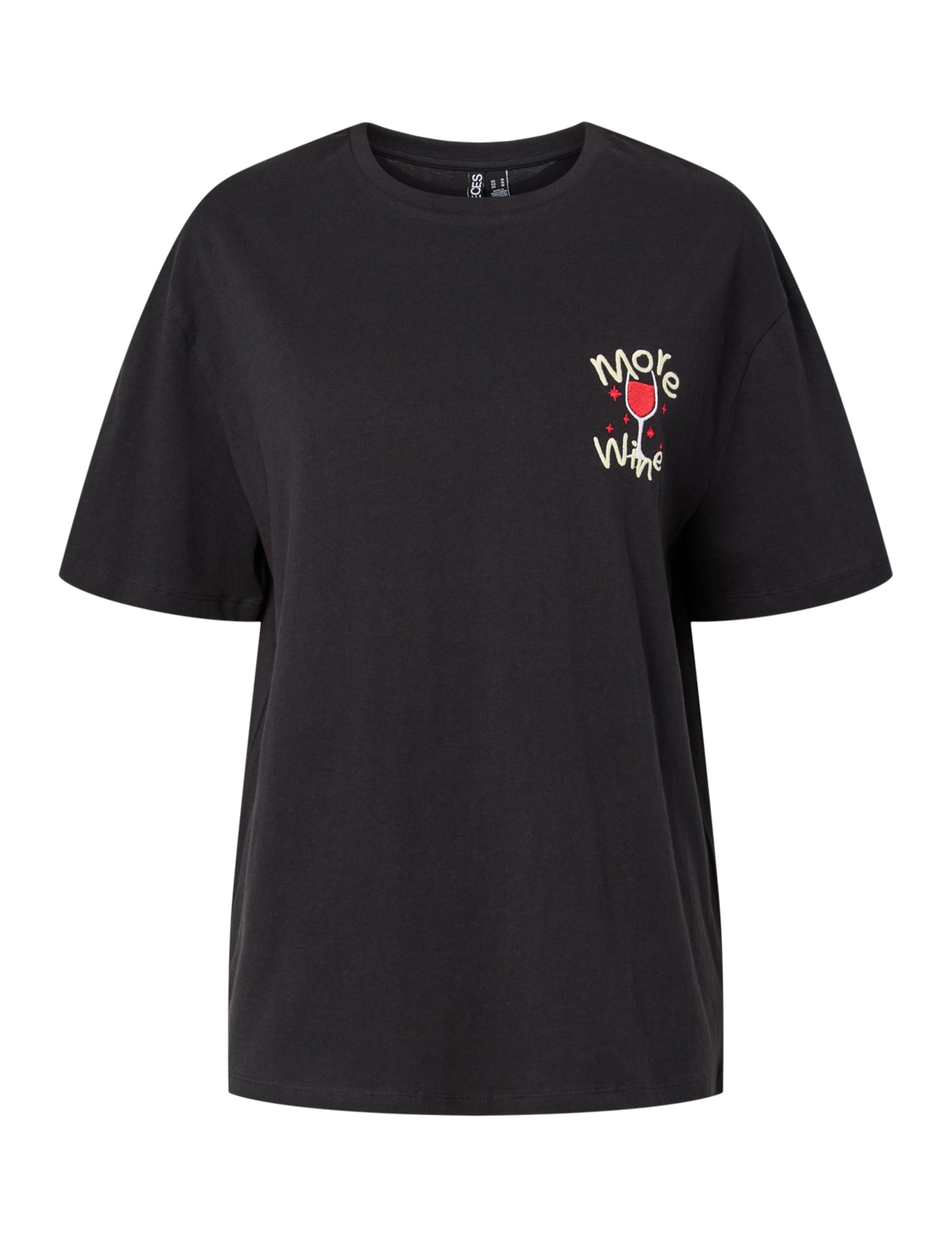 PIECES Pceloise SS Emb Tee FC BC t-shirt rosa ricamata