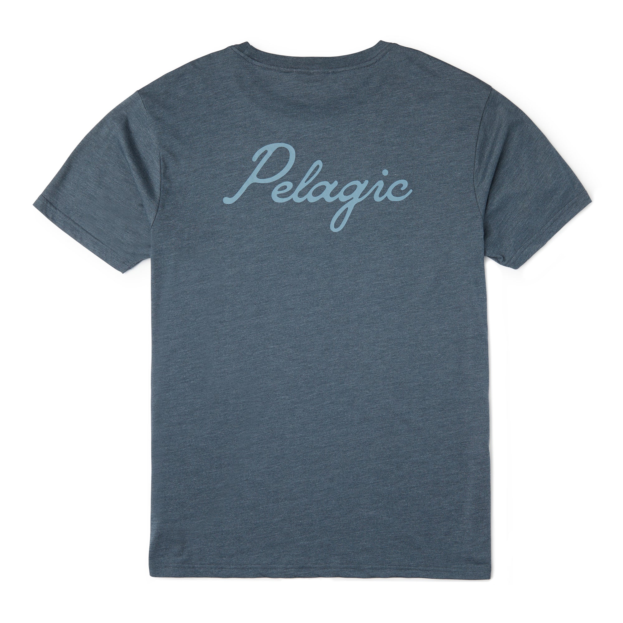 Pelagic Lines In maglietta uomo petrolio melange tri-blend