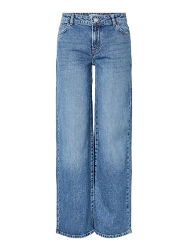 Pieces Pcselma jeans donna larghi vita bassa 30W 30L