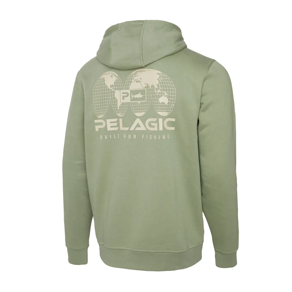 Pelagic Osborn Spliced felpa cappuccio cotone Mangrove