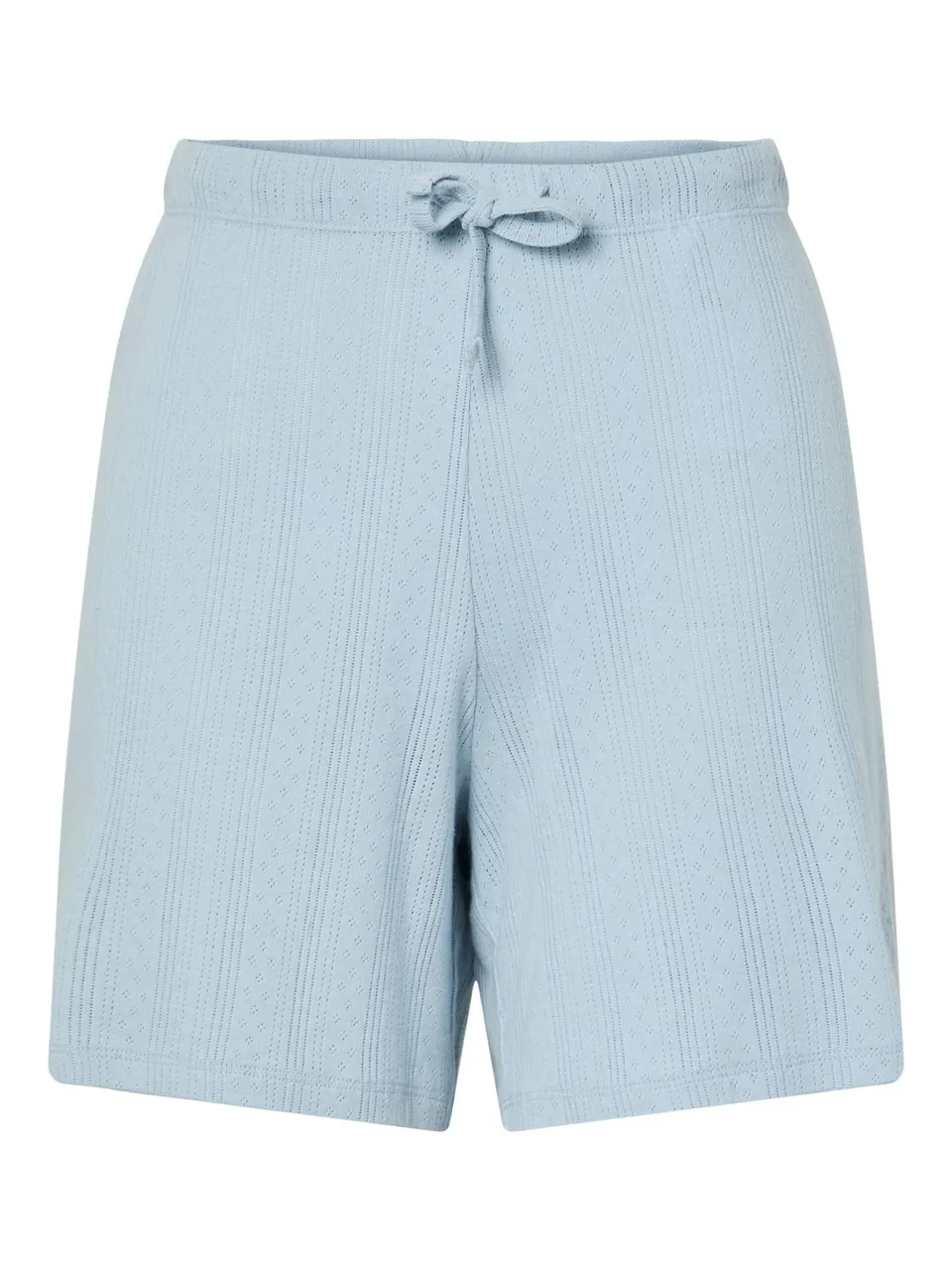 Pieces Pcmarie HW Pointelle Pantaloncini Blu Cachemire