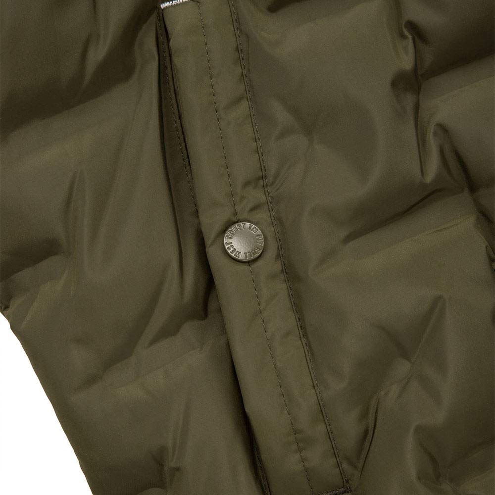 Pitbull Carver gilet trapuntato cappuccio verde S