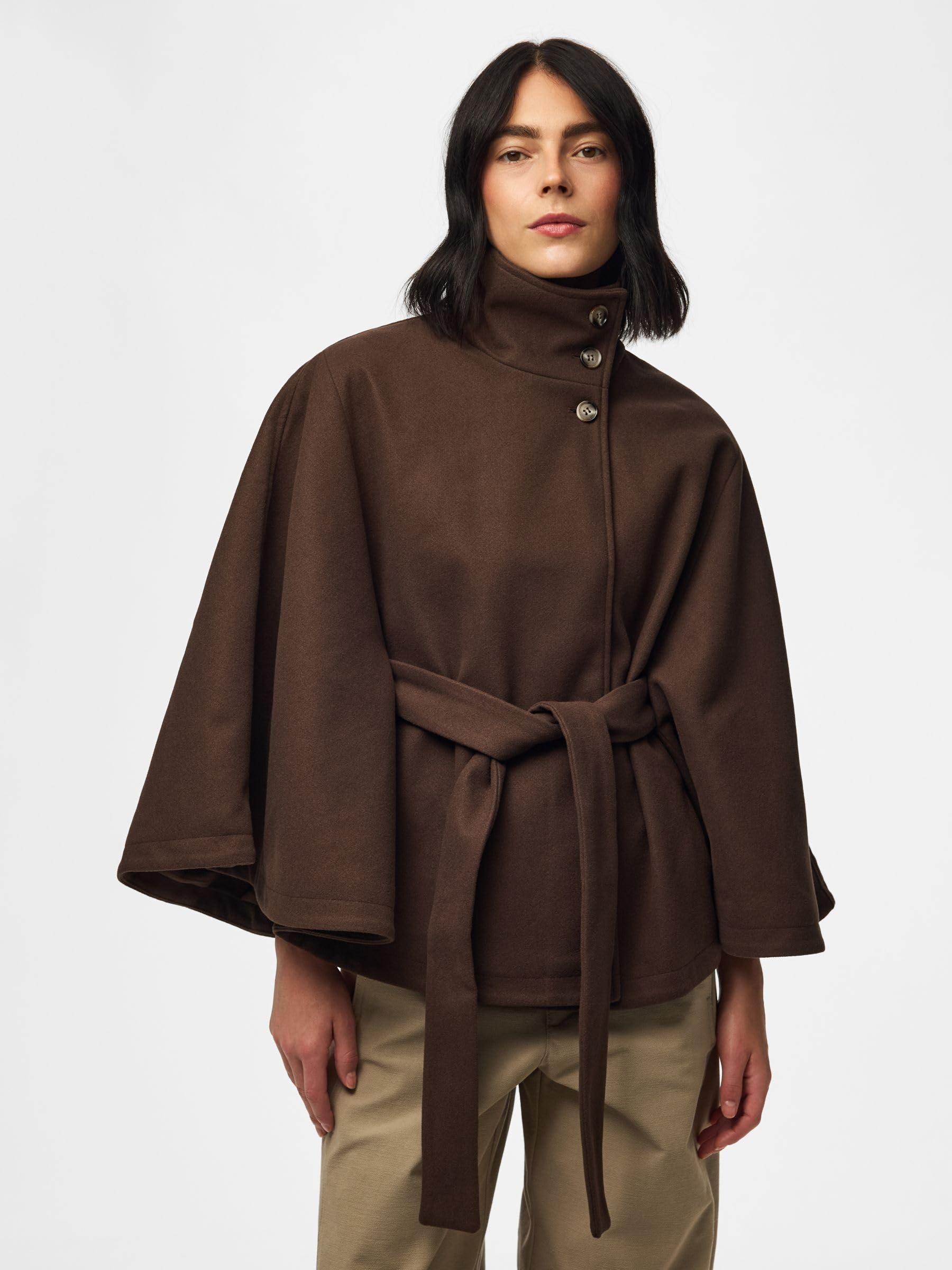 Pieces Pcaiken Cape giacca con cintura donna