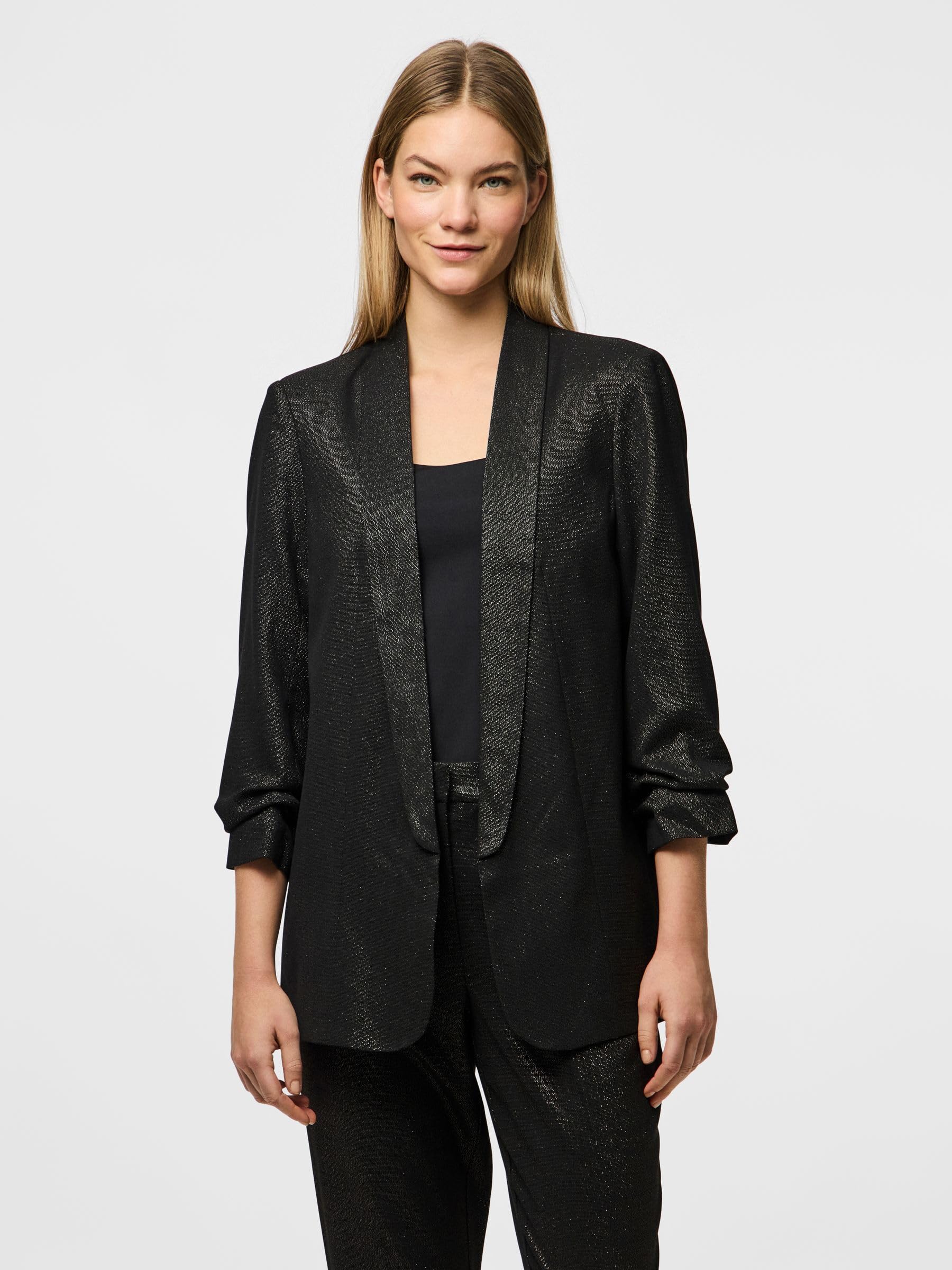 PIECES Pcbosella 3/4 Glitter Blazer Noos donna Nero