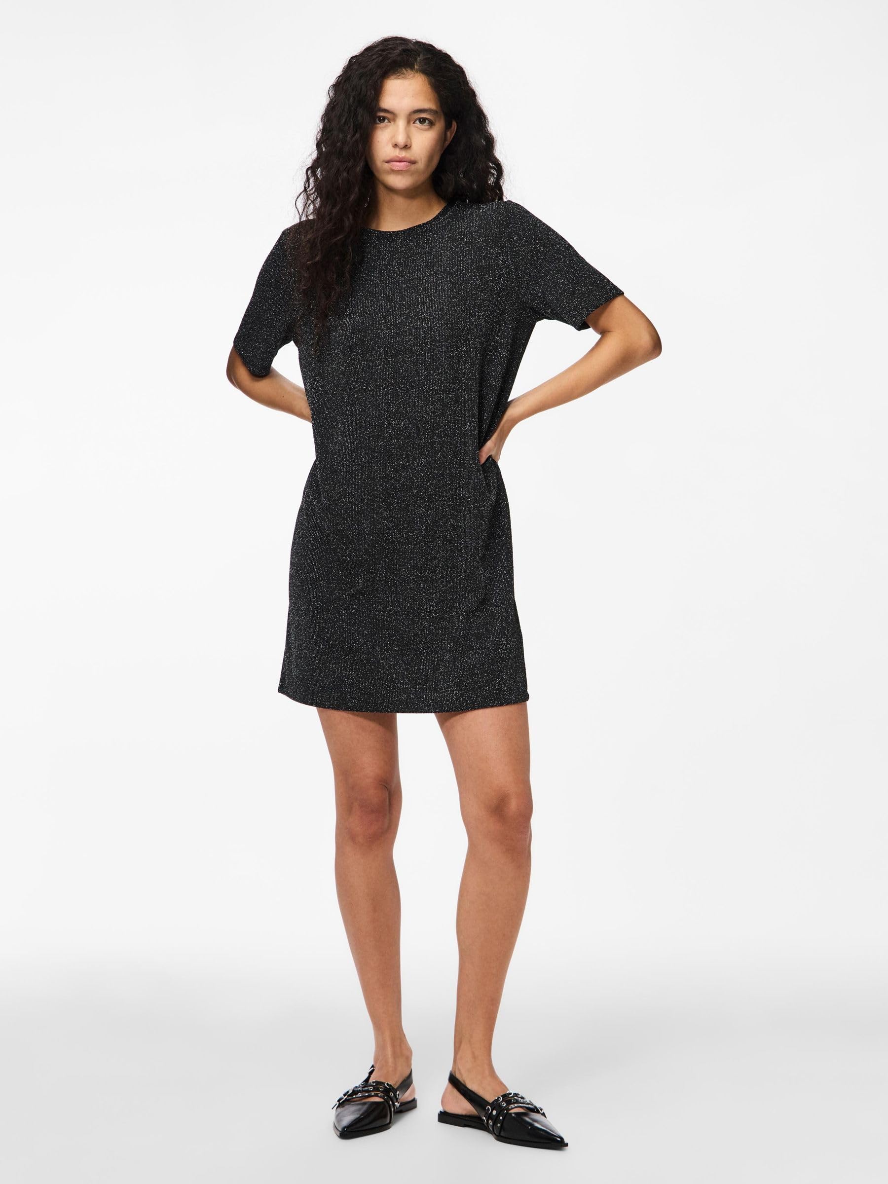 Pieces Pclina Mini Abito Donna Nero XL