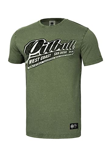 Pit Bull West Coast Denim Washed t-shirt uomo cotone