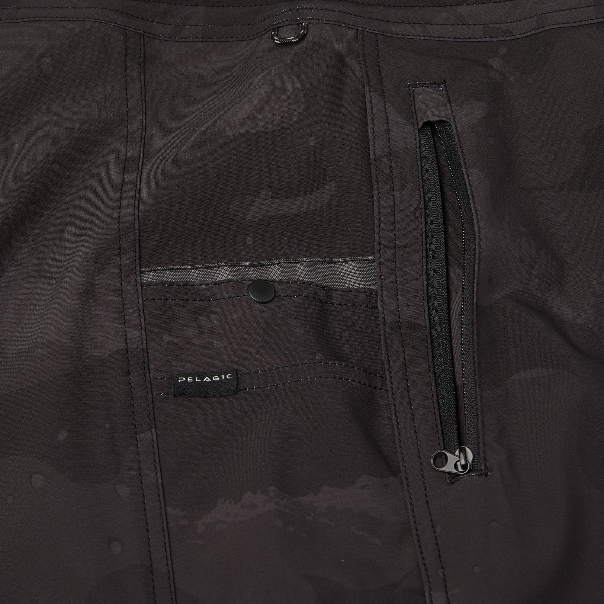 Pelagic Leaderman boardshort pesca nero elasticizzato