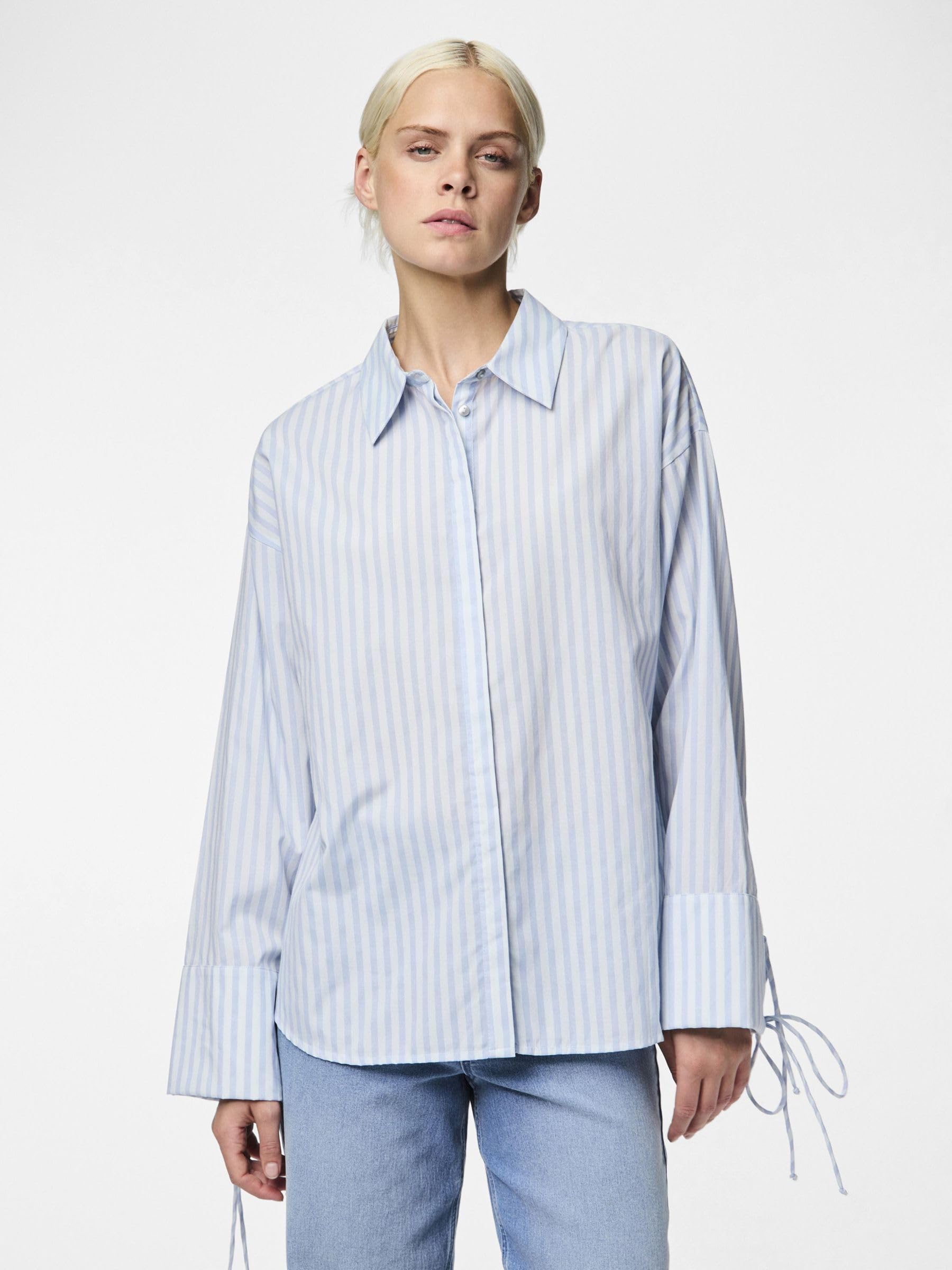 Pieces Pcsage camicia donna Nantucket Breeze vestibilità oversize
