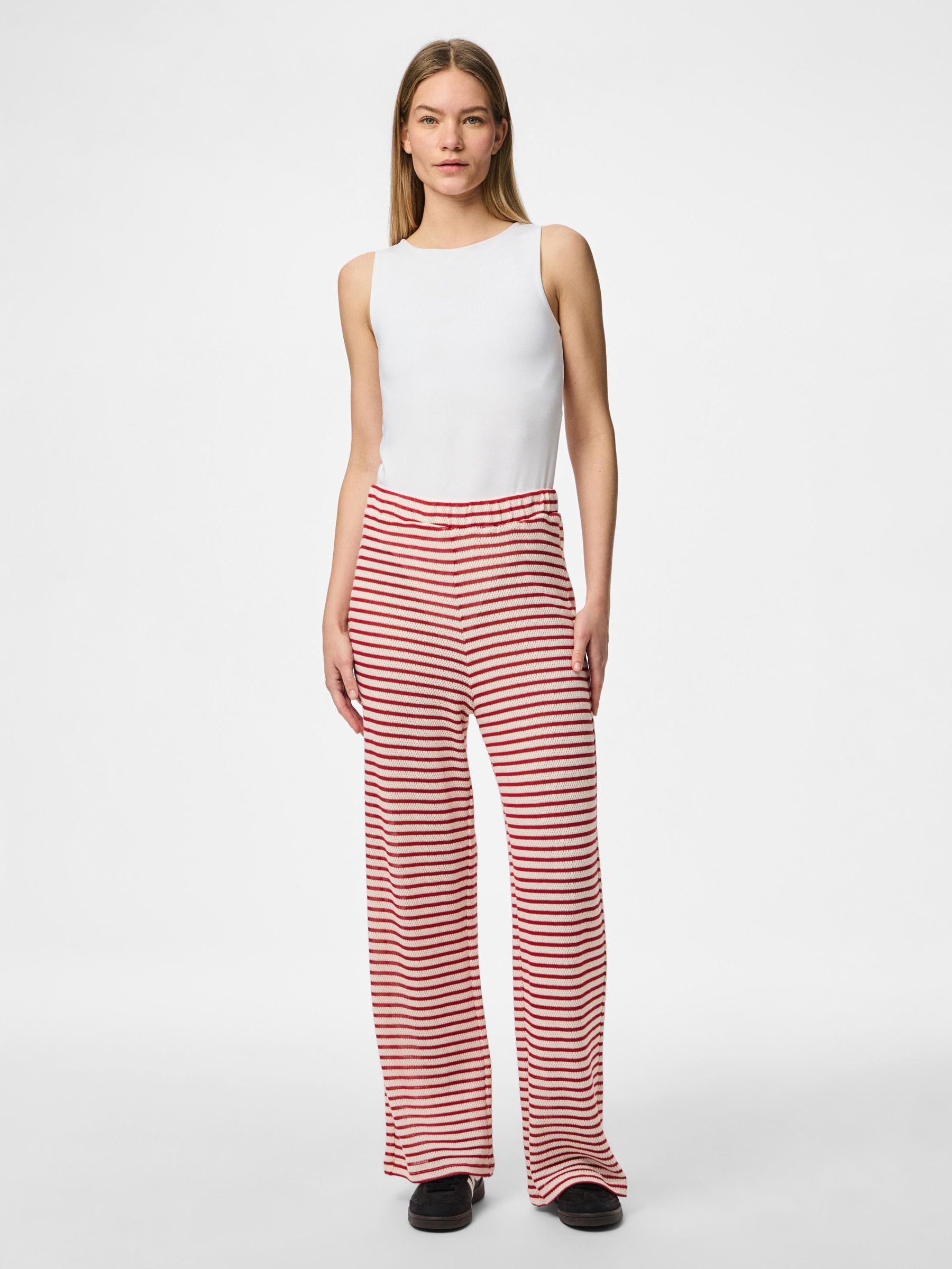 Pieces Pcmanilla HW pantaloni donna gamba larga