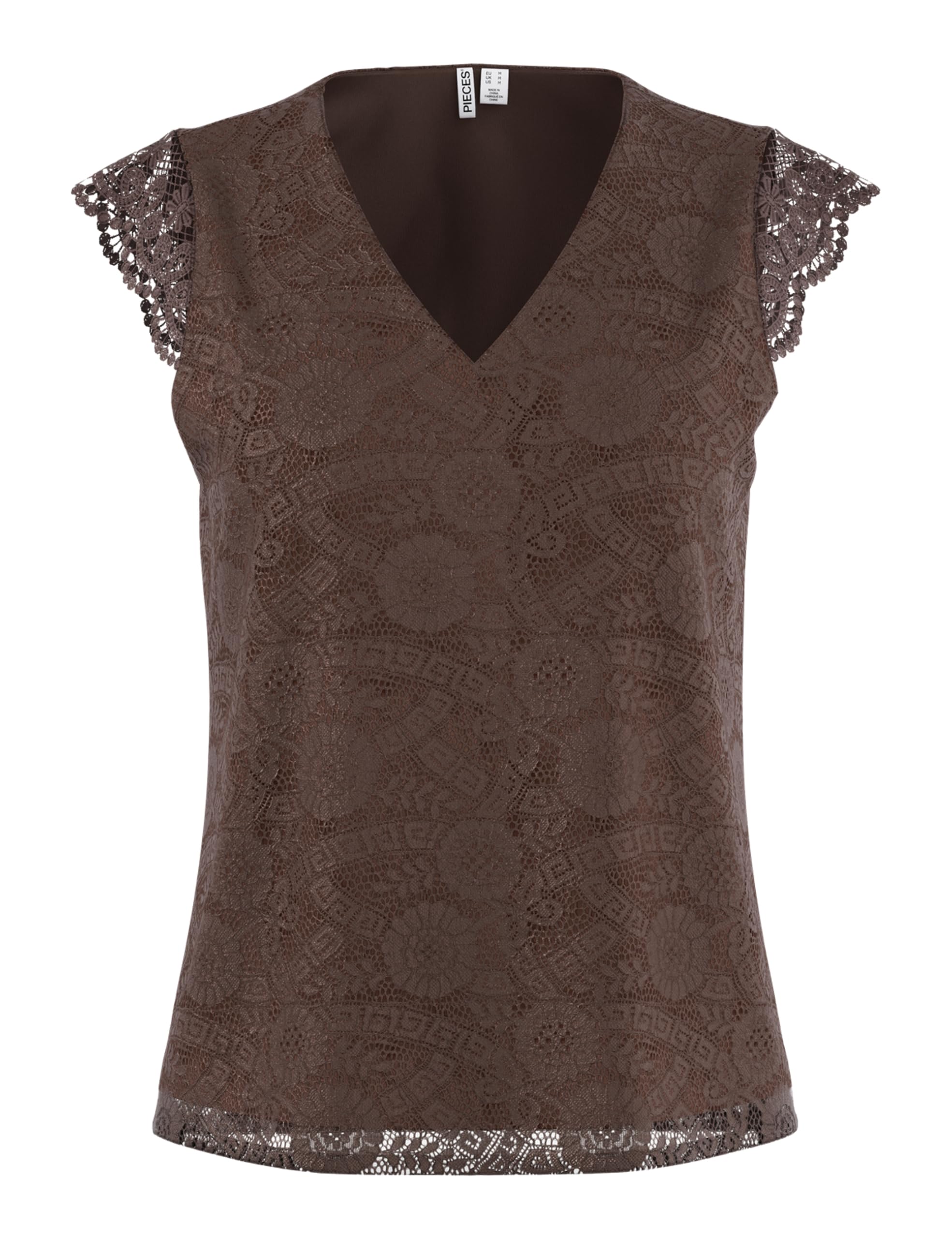 Pieces Pcolline top donna scollo a V pizzo senza maniche