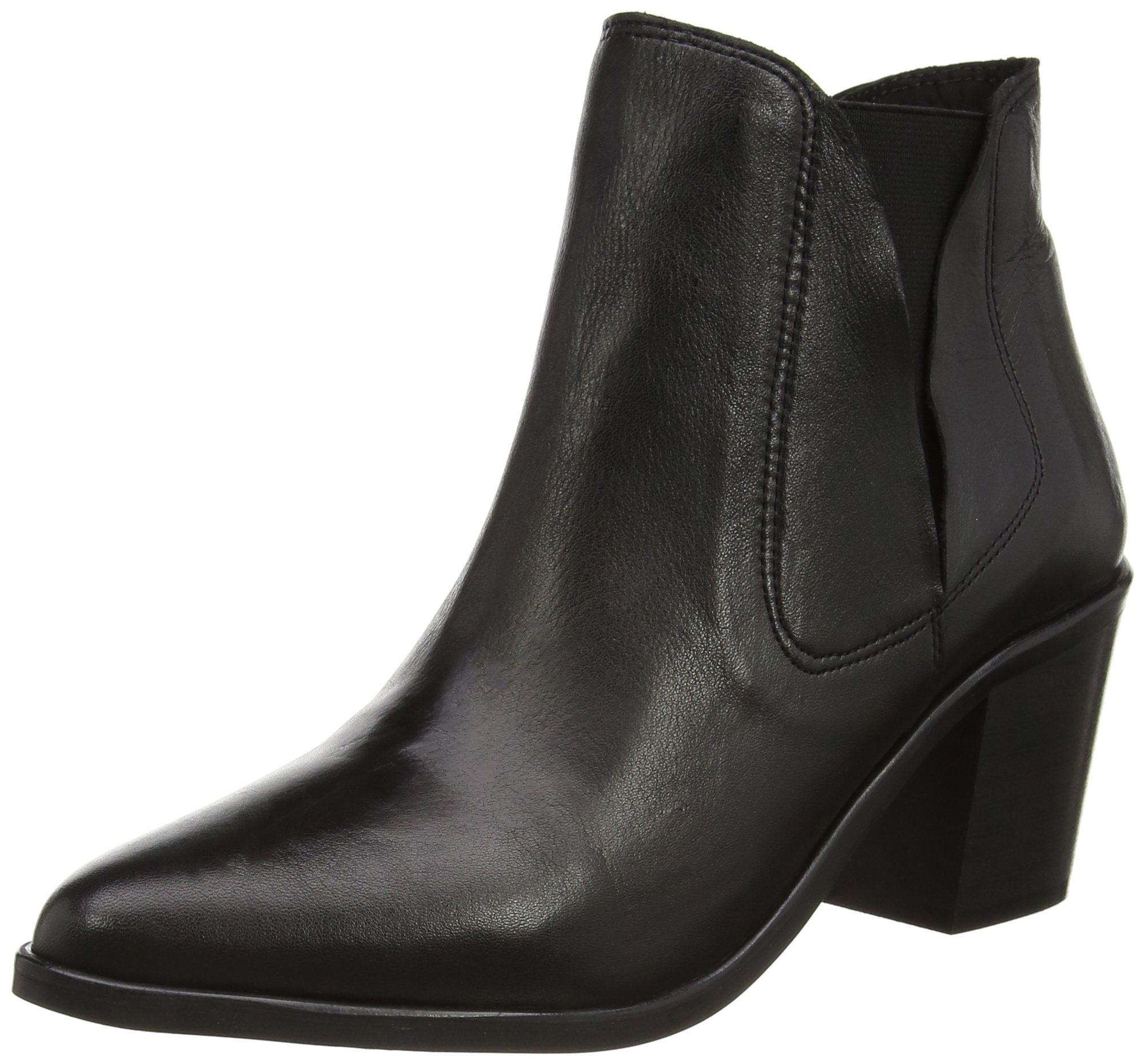 Pieces Psumiko Leather Boot stivali donna 37 neri in pelle