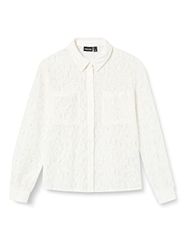 Pieces Pcbella camicia donna pizzo taglia XS manica lunga