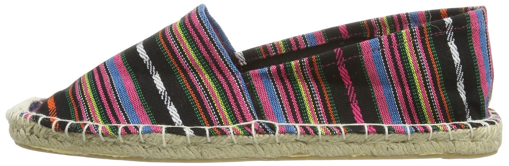 Pieces Haisha espadrillas donna basse nere tribale