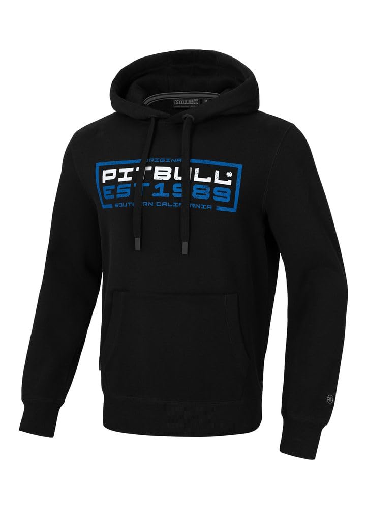 Pitbull felpa con cappuccio uomo cotone blu uso quotidiano