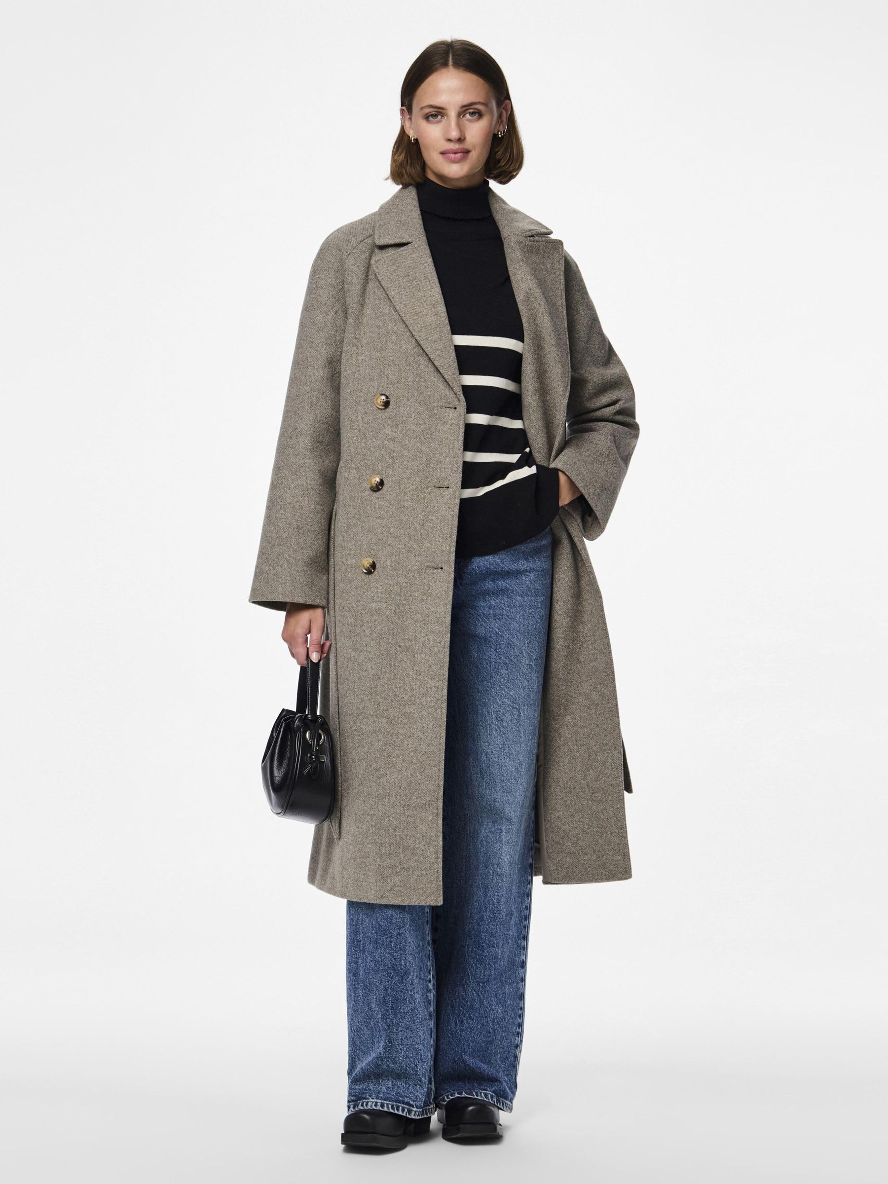 PIECES Pcmarbel cappotto lungo donna taglia M