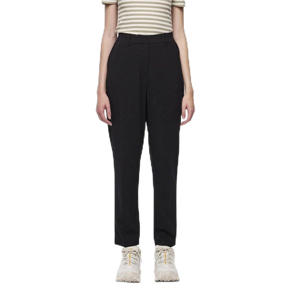 Pieces Pcluisa HW pantaloni caviglia eleganti neri