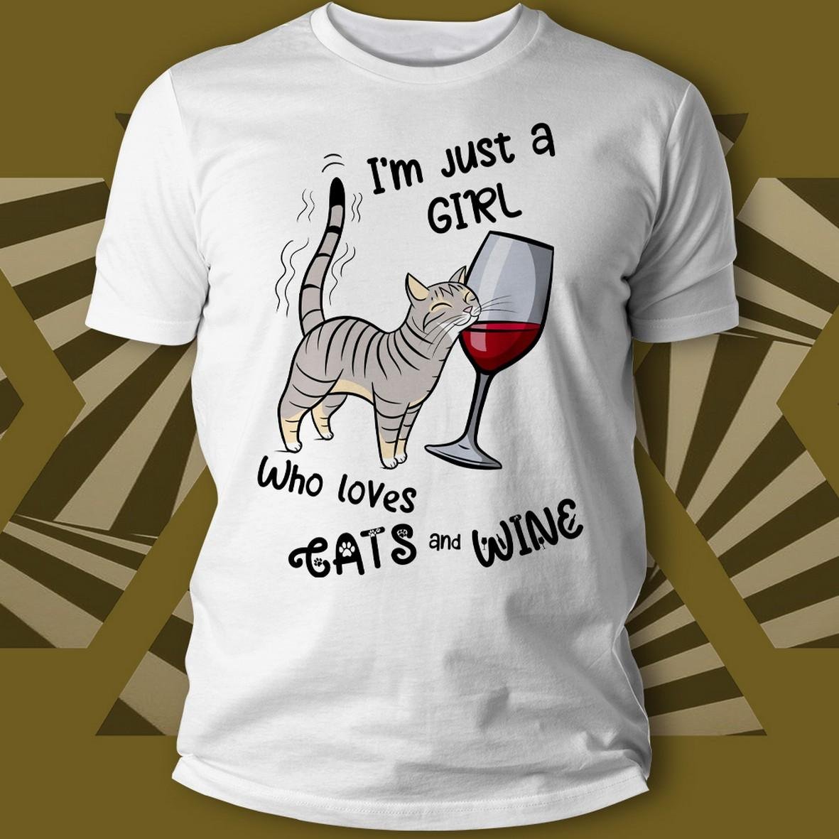 Matrix Rex Girl Love Cats Wine t-shirt unisex cotone