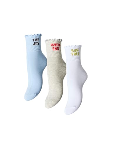 Pieces Pcmay Ankle Socks Calzini Donna 3 Pezzi
