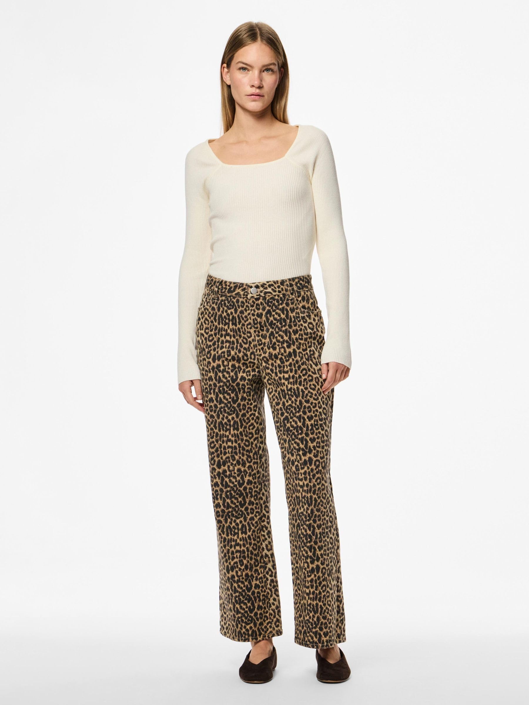 Pieces Pcsalume MW Cropped jeans donna taglia 28 denim