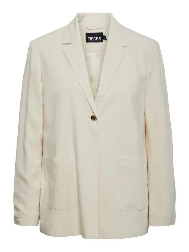 Pieces Pcvinsty Linen blazer donna XL betulla lino