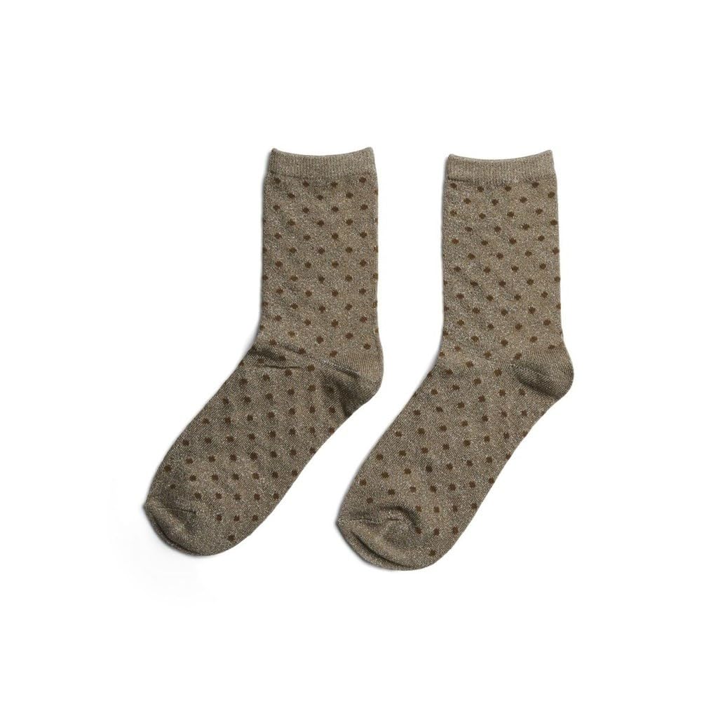 PIECES Pcsebby Glitter Long Pattern Noos calzini tè taglia unica