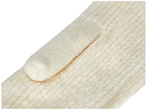 Pieces Pcbenilla Mittens Noos guanti bianco grigio coste